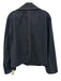 Lafayette 148 Size XL Navy Cotton Blend Open Front Long Sleeve stiching Jacket Navy / XL