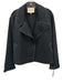 Lafayette 148 Size XL Navy Cotton Blend Open Front Long Sleeve stiching Jacket Navy / XL