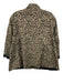 Lafayette 148 Size L/XL Beige & Black Polyester Blend Leopard Snaps Jacket Beige & Black / L/XL