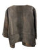 Lafayette 148 Size L/XL Brown Print Leather Snake Embossed 3/4 Sleeve Jacket Brown Print / L/XL