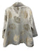 Caroline Rose Size Est. Size: XL Cream & Gray Polyester Blend Floral Jacket Cream & Gray / Est. Size: XL