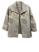 Caroline Rose Size Est. Size: XL Cream & Gray Polyester Blend Floral Jacket Cream & Gray / Est. Size: XL