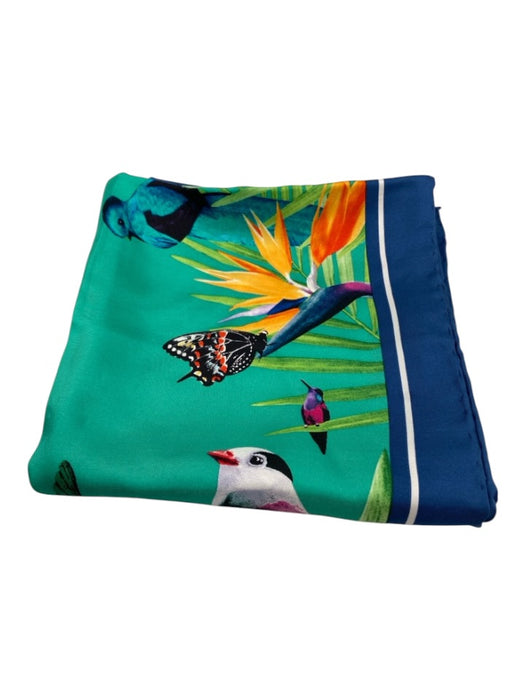 Echo Blue, Green, Multi Silk Birds Butterflies scarf Blue, Green, Multi
