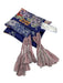 Johnny Was Purple & Multi Silk Sheer Floral Fringe scarf Purple & Multi