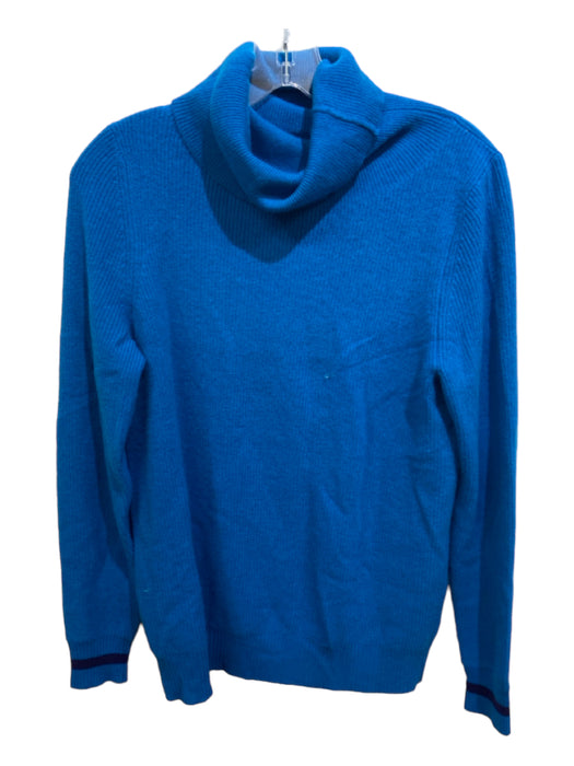 Edinburgh Size M Electric Blue Cashmere Turtleneck Long Sleeve Knit Sweater Electric Blue / M