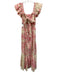Sea New York Size S Cream White & Pink Cotton & Linen Abstract Print Dress Cream White & Pink / S