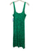 Alexis Size M Emerald Green Viscose Jacquard Satin Sleeveless Back Zip Dress Emerald Green / M