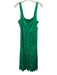Alexis Size M Emerald Green Viscose Jacquard Satin Sleeveless Back Zip Dress Emerald Green / M