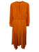 Veronica Beard Size 6 Orange Silk Blend 3/4 Balloon Sleeve Button Front Dress Orange / 6