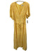 Faithfull the Brand Size M Yellow, White & Blue Rayon Floral V Neck Dress Yellow, White & Blue / M