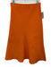 Tibi Size 8 Orange Polyester Elastic Waistband Ribbed Knit Flare Maxi Skirt Orange / 8