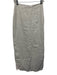Dissh Size 6 White Linen Elastic Back Side Zip Back Slit Maxi Skirt White / 6