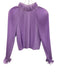 Tibi Size M Lilac Purple Polyester Accordion Pleats Long Sleeve high neck Top Lilac Purple / M
