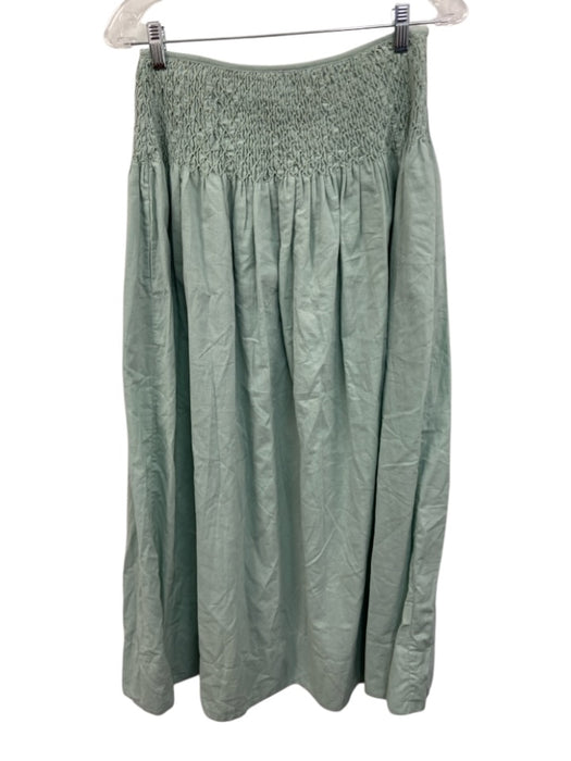 Mirth Size S Mint Green Cotton Smocked Sleeveless Gathered Maxi Skirt Set Mint Green / S