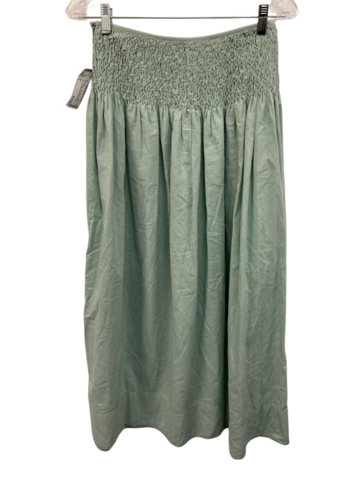 Mirth Size S Mint Green Cotton Smocked Sleeveless Gathered Maxi Skirt Set Mint Green / S
