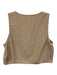 Zara Size M Beige Viscose Blend Sleeveless Scrunch Tie Front Maxi Skirt Set Beige / M