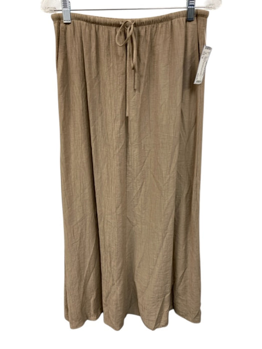 Zara Size M Beige Viscose Blend Sleeveless Scrunch Tie Front Maxi Skirt Set Beige / M