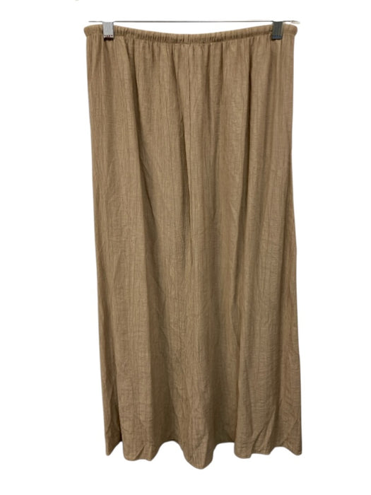 Zara Size M Beige Viscose Blend Sleeveless Scrunch Tie Front Maxi Skirt Set Beige / M