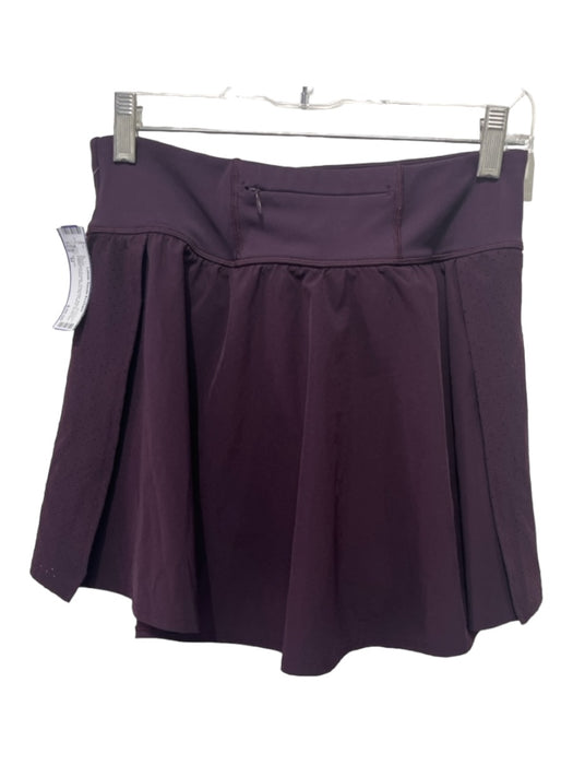 Spanx Size M Eggplant Purple Polyester Blend Lined Elastic Waist Skort Eggplant Purple / M