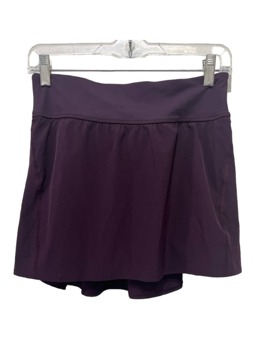 Spanx Size M Eggplant Purple Polyester Blend Lined Elastic Waist Skort Eggplant Purple / M