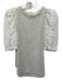 Rebecca Taylor Size XS Gray & White Cotton Half Sleeve Eyelet Detail Top Gray & White / XS