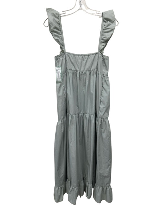 En Saison Size XS Green Polyester & Cotton Button Up Cap Sleeve Dress Green / XS