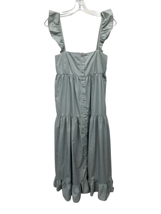 En Saison Size XS Green Polyester & Cotton Button Up Cap Sleeve Dress Green / XS