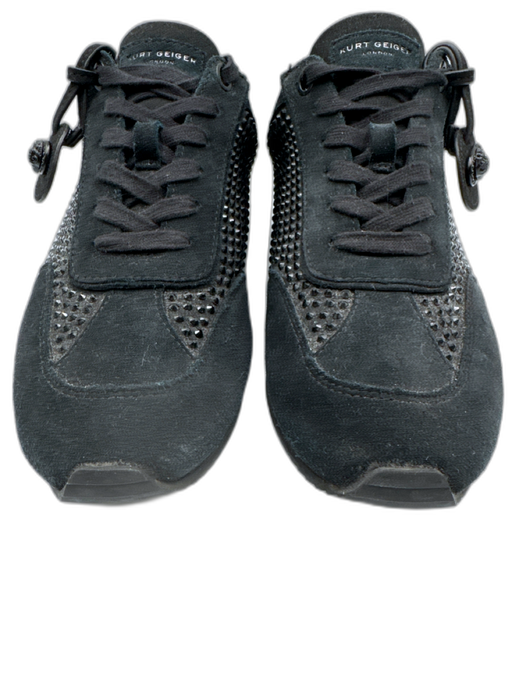 Kurt Geiger Shoe Size 39 Black Bedazzled Suede Detail Leather Detail Shoes Black / 39