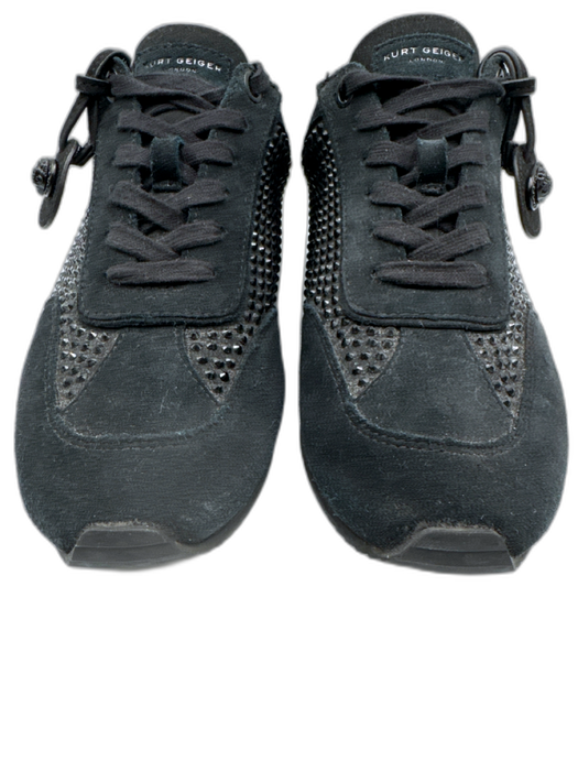Kurt Geiger Shoe Size 39 Black Bedazzled Suede Detail Leather Detail Shoes Black / 39