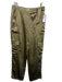 Jonathan Simkhai Size 10 Olive Green Acetate & Polyester Satin Zip Fly Pants Olive Green / 10
