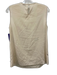 Brunello Cucinelli Size M Beige & Silver Silk Beaded Stripe Sleeveless Tank Top Beige & Silver / M