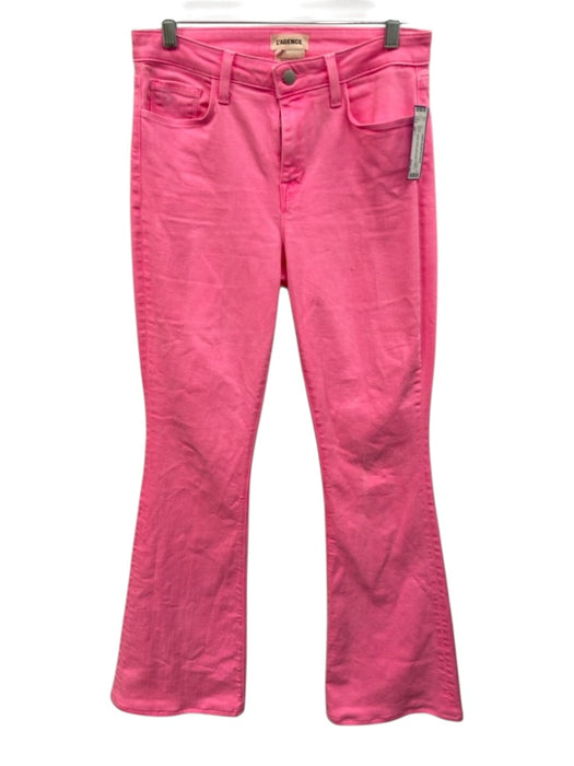 L'agence Size 27 Neon Pink Cotton Blend Denim 5 Pocket Button & Zip Fly Jeans Neon Pink / 27