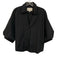 Brochu Walker Size M Black Polyester Blend 1/2 Puff Sleeve Collared Shirt Top Black / M