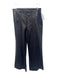 Cinq a Sept Size 8 Navy Blue Viscose Coated High Rise Button Fly Wide Leg Pants Navy Blue / 8