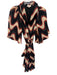 Ciebon Size Medium Black, Red, Cream Polyester Half Sleeve Abstract Print Dress Black, Red, Cream / Medium