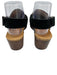 Gucci Shoe Size 38 Black, Brown, Gold Leather Suede Wood Sole Horsebit Clogs Black, Brown, Gold / 38