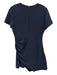 Cinq a Sept Size 8 Navy Blue Triacetate Blend Short Sleeve Ruched side Dress Navy Blue / 8