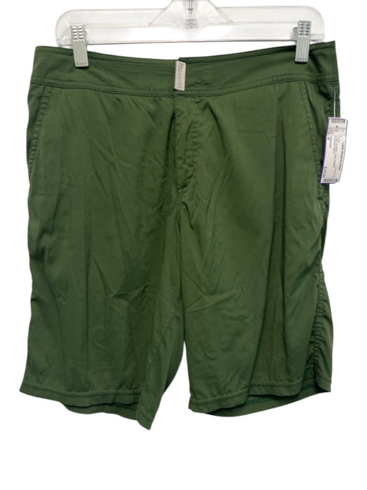 Vilebrequin Size M Green Synthetic Solid Athletic Men's Shorts Green / M
