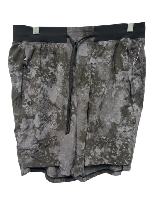 Lululemon Size Est S Gray & Black Synthetic Camo Athletic Men's Shorts Gray & Black / Est S