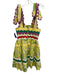 Celia B Size S Yellow, Green, Multi Cotton Floral Scalloped Sleeveless Dress Yellow, Green, Multi / S