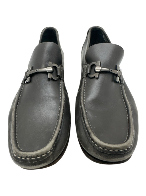 Ferragamo Shoe Size 9.5 AS IS Gray Leather Solid Dress Men's Shoes Gray / 9.5