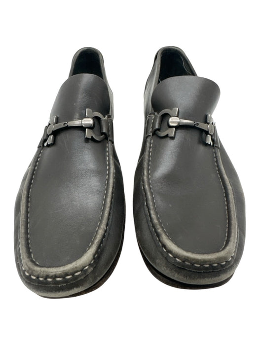 Ferragamo Shoe Size 9.5 AS IS Gray Leather Solid Dress Men's Shoes Gray / 9.5