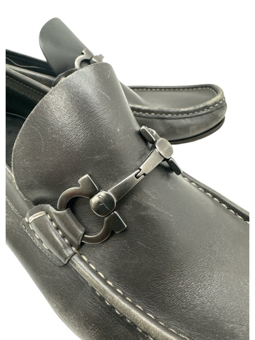 Ferragamo Shoe Size 9.5 AS IS Gray Leather Solid Dress Men's Shoes Gray / 9.5