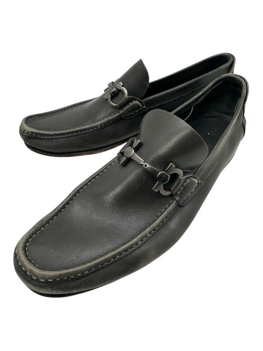 Ferragamo Shoe Size 9.5 AS IS Gray Leather Solid Dress Men's Shoes Gray / 9.5