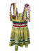 Celia B Size Est S Green, Yellow, White Cotton Sleeveless Floral A line Dress Green, Yellow, White / Est S