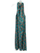 Holly Shae Design Size XS/M Blue & Orange Cotton Sleeveless Bird Print Dress Blue & Orange / XS/M