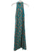 Holly Shae Design Size XS/M Blue & Orange Cotton Sleeveless Bird Print Dress Blue & Orange / XS/M