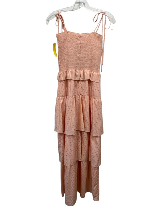 Amanda Uprichard Size S Pink & Silver Polyester Spaghetti Strap Geometric Dress Pink & Silver / S