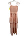 Amanda Uprichard Size S Pink & Silver Polyester Spaghetti Strap Geometric Dress Pink & Silver / S