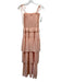 Amanda Uprichard Size S Pink & Silver Polyester Spaghetti Strap Geometric Dress Pink & Silver / S